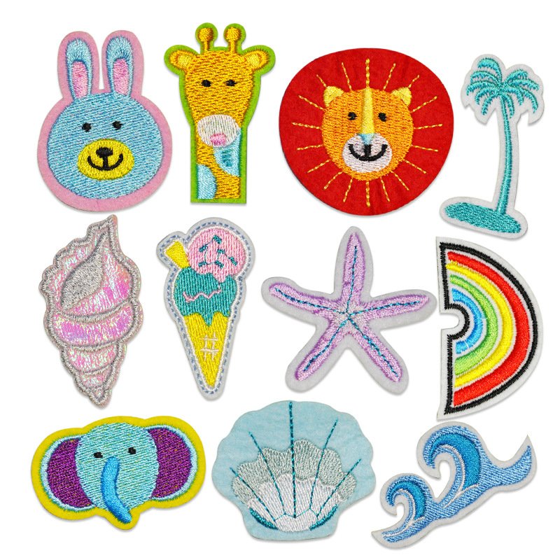embroidery label sticker cartoon cute animal starfish embroidery cloth sticker accessory embroidery sticker Patches sticker